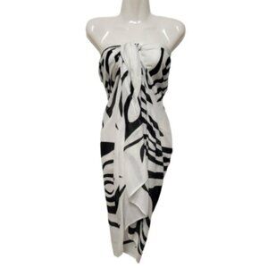 Womens Sarong Cotton Wrap, Handpainted Batik Wrapskirt Beach Pareo Beachwear-NEW